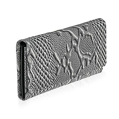 Tamsy Off White Python Print Genuine Leather with RFID Wallet
