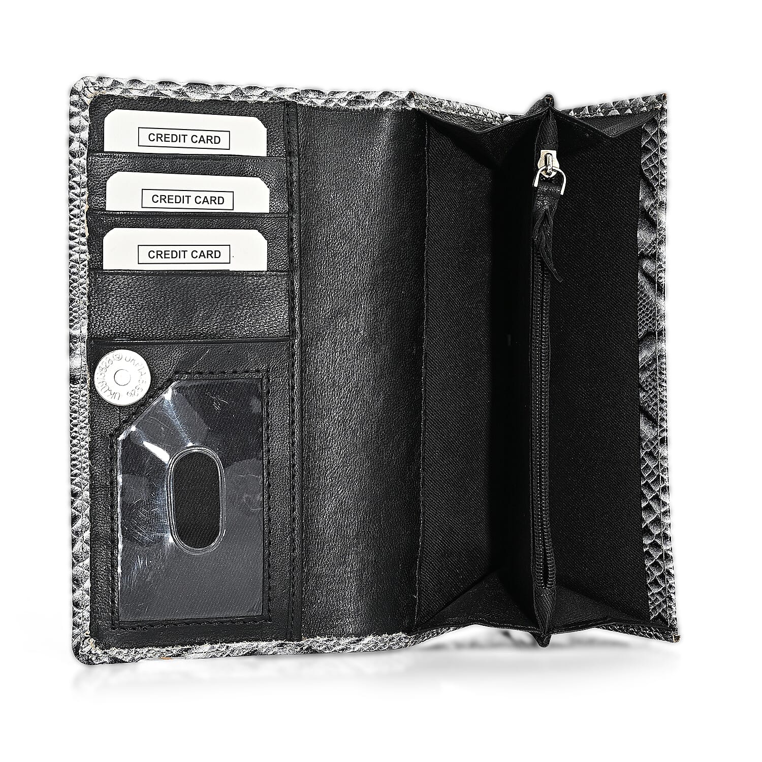 Tamsy Off White Python Print Genuine Leather with RFID Wallet