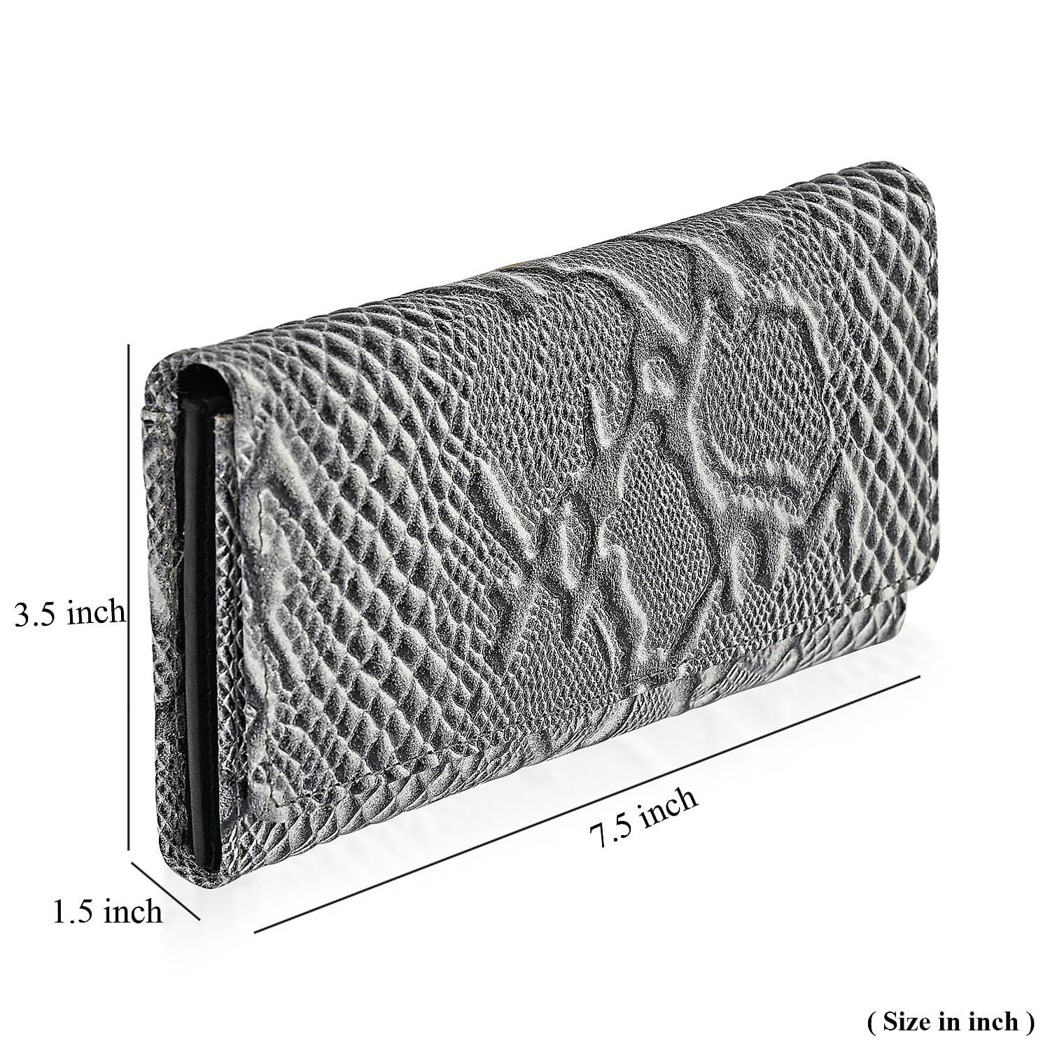 Tamsy Off White Python Print Genuine Leather with RFID Wallet