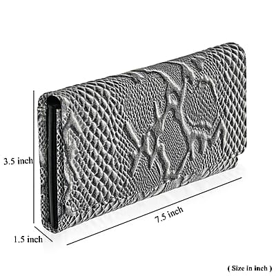 Tamsy Off White Python Print Genuine Leather with RFID Wallet