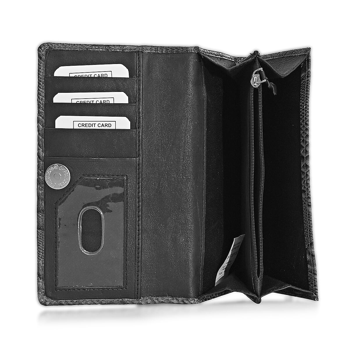 Tamsy Purple Python Print Genuine Leather with RFID Wallet image number 7