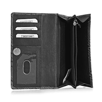 Tamsy Purple Python Print Genuine Leather with RFID Wallet