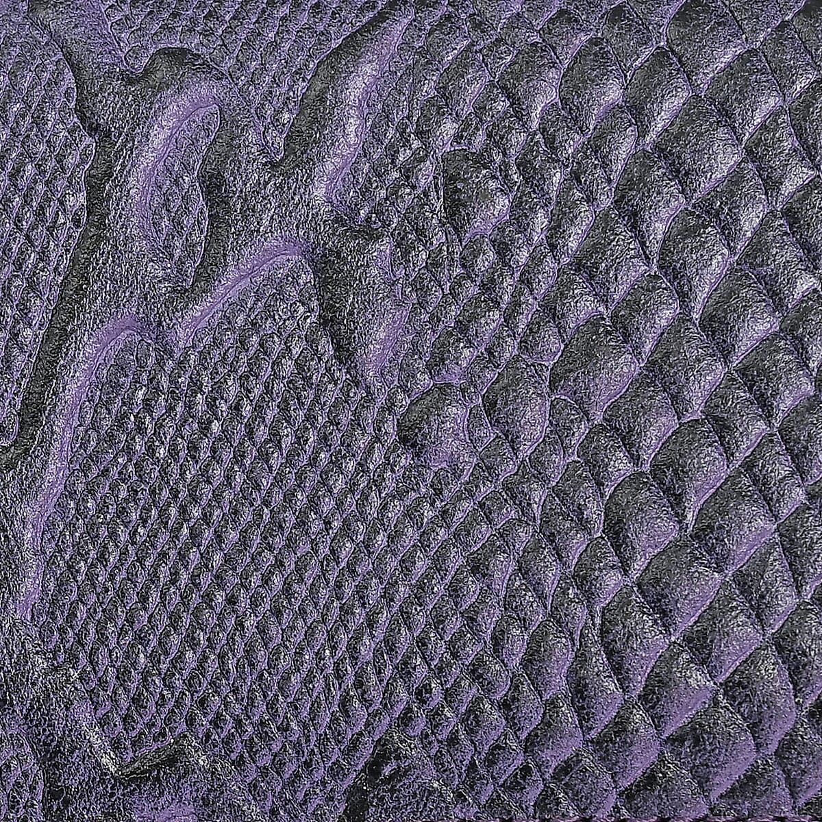 Tamsy Purple Python Print Genuine Leather with RFID Wallet image number 8