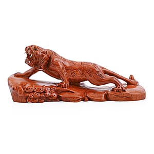Livmore Tiger Wooden Sculpture 11.81 Inches