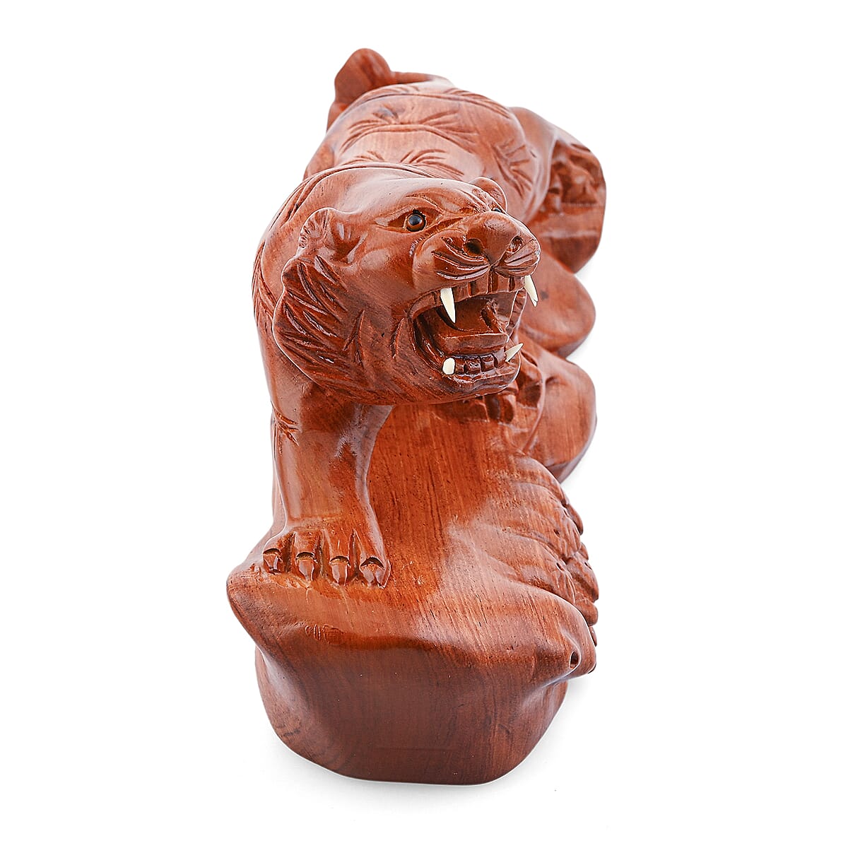 Livmore Tiger Wooden Sculpture 11.81 Inches image number 5