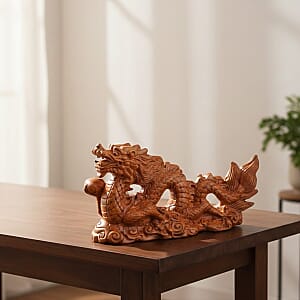 Livmore Dragon Wooden Sculpture 11.81 Inches