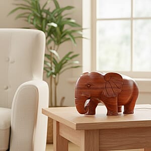 Livmore Elephant Wooden Sculpture 11.81 Inches