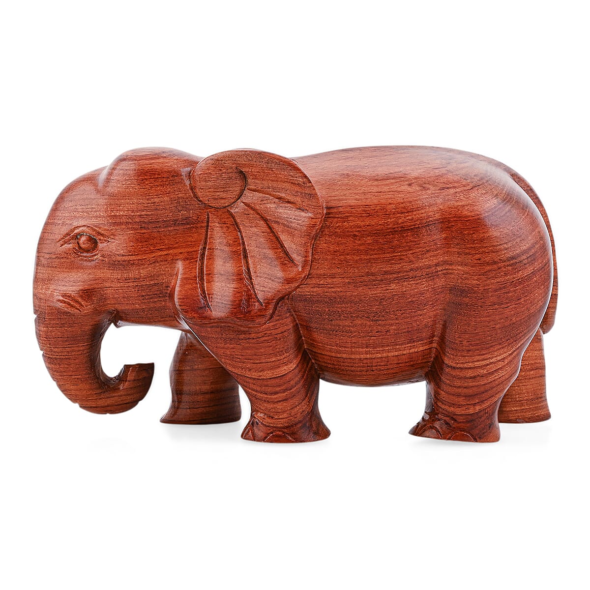 Livmore Elephant Wooden Sculpture 11.81 Inches image number 2