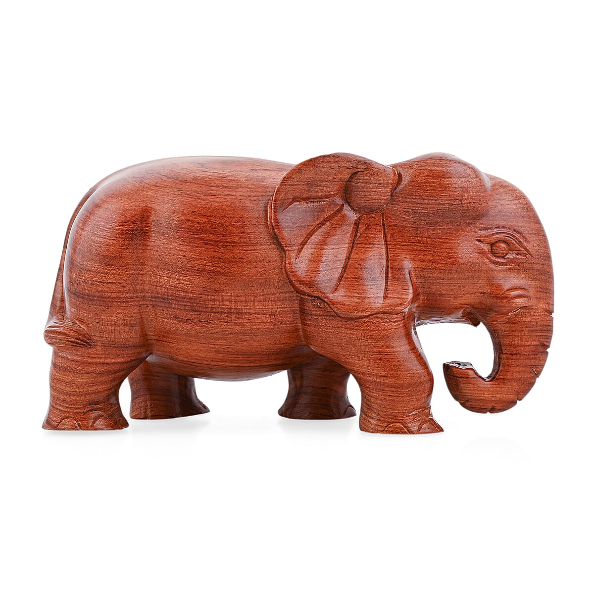 Livmore Elephant Wooden Sculpture 11.81 Inches image number 3