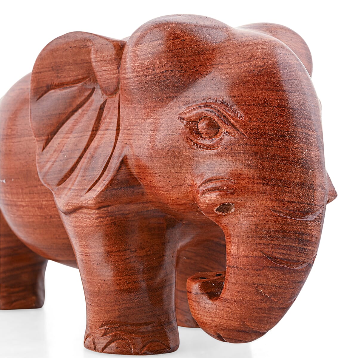 Livmore Elephant Wooden Sculpture 11.81 Inches image number 4