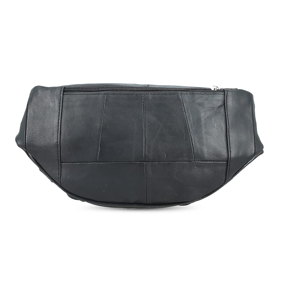 Tamsy Black Genuine Leather Fanny Pack with RFID Protection (17.5"x6.5") image number 5