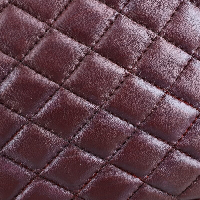 La Marey Burgundy Genuine Leather Fanny Pack with RFID Protection