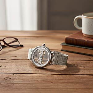 Classic Succession Automatic Mechanical Movement Austrian Crystal Watch in Stainless Steel