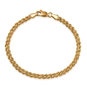 Double Row Rope Bracelet in 22K Yellow Gold (7.25 In) 4.70 Grams