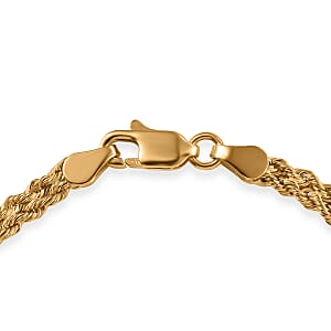 Double Row Rope Bracelet in 22K Yellow Gold (7.25 In) 4.70 Grams
