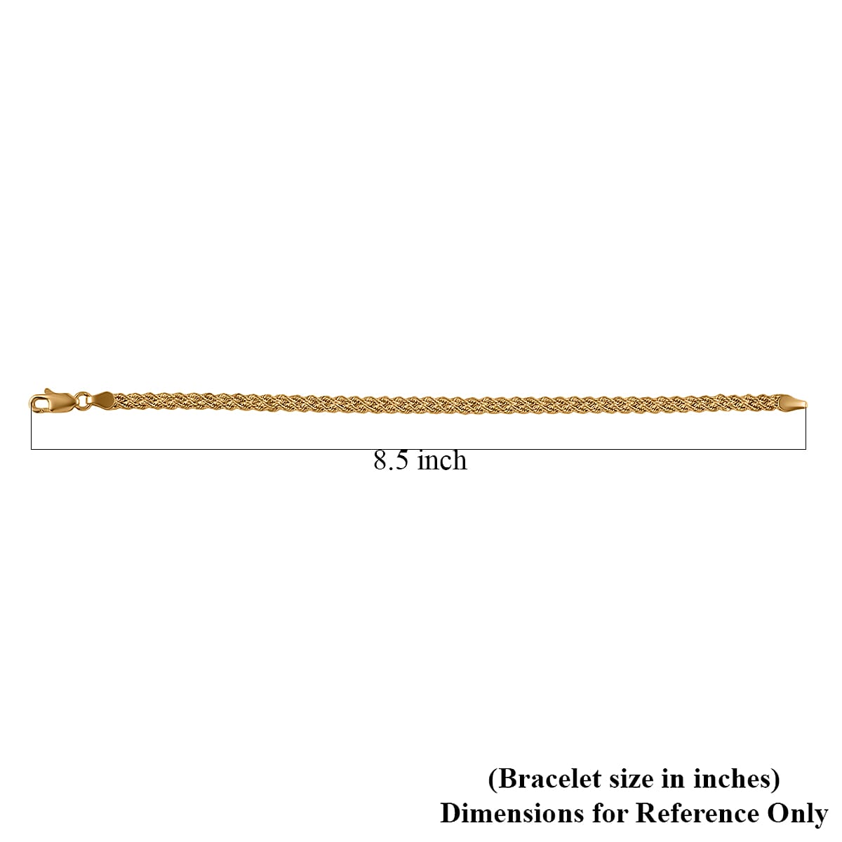 Double Row Rope Bracelet in 22K Yellow Gold (7.25 In) 4.70 Grams