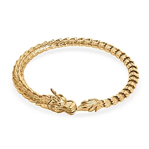 Doorbuster Luxoro 10K Yellow Golden Dragon Bracelet (7.25 In) 12.70 Grams