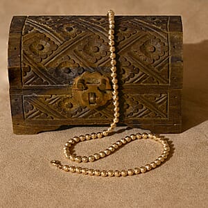 Doorbuster Luxoro Diamond-cut Beaded Chain Necklace in 10K Yellow Gold 16 Grams 18 Inches