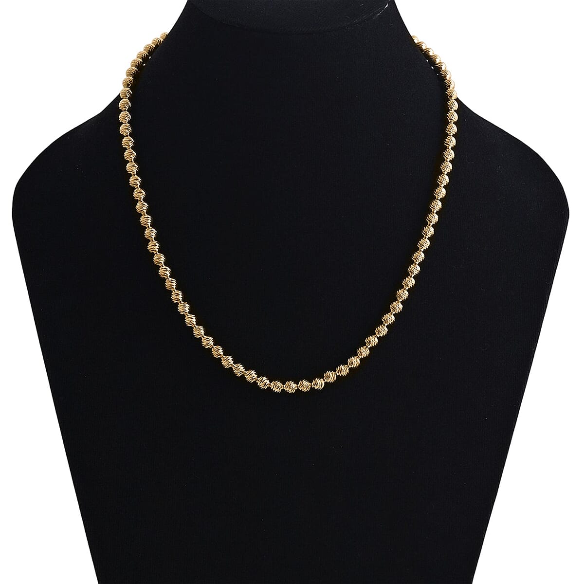 Doorbuster Luxoro Diamond-cut Beaded Chain Necklace in 10K Yellow Gold 16 Grams 18 Inches image number 2