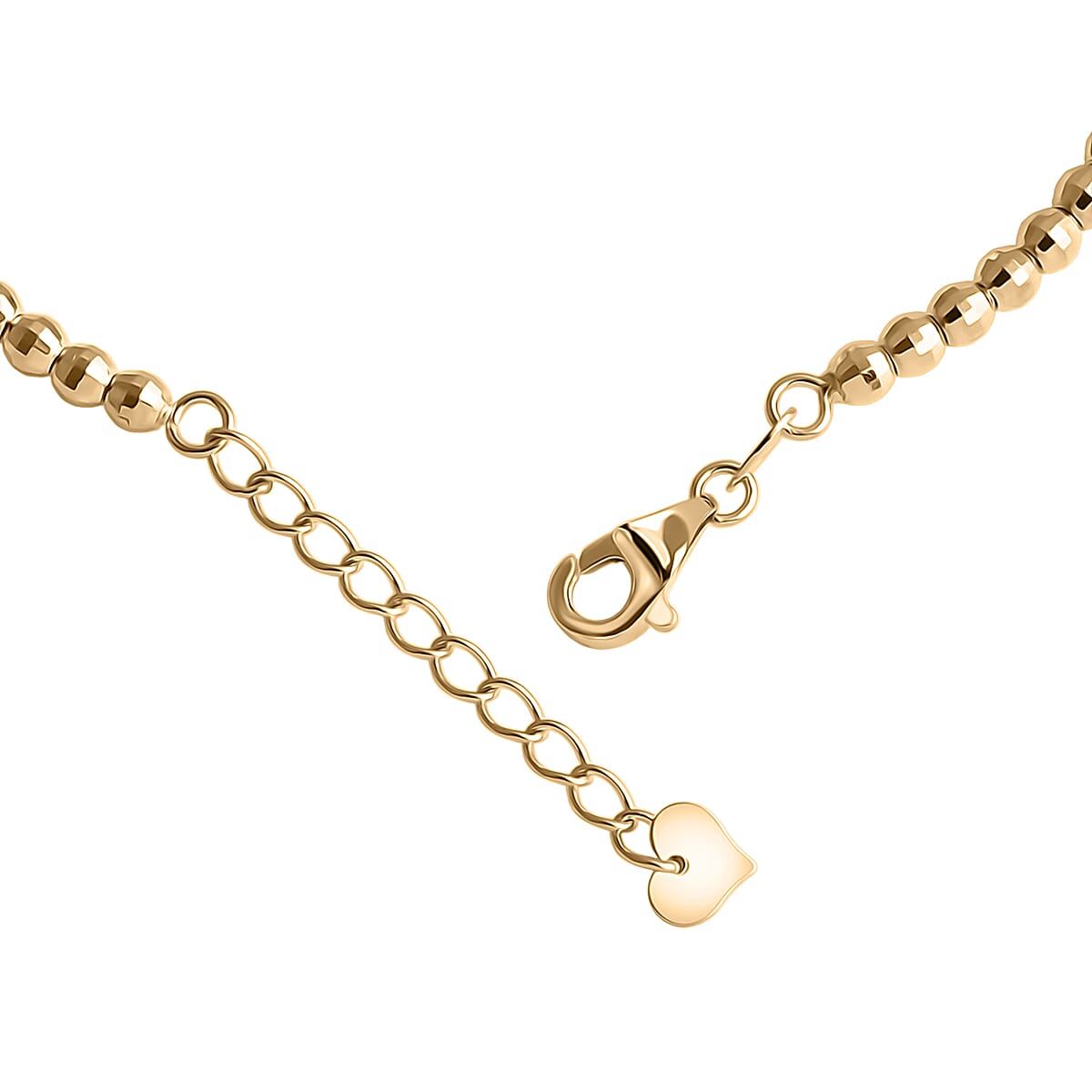 Doorbuster Luxoro Diamond-cut Beaded Bracelet in 10K Yellow Gold (7.25 In) 4.90 Grams image number 3