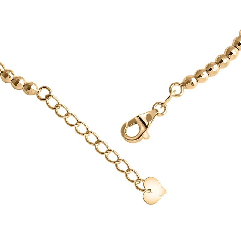 Luxoro Diamond-cut Beaded Bracelet in 10K Yellow Gold (7.25 In) 4.90 Grams