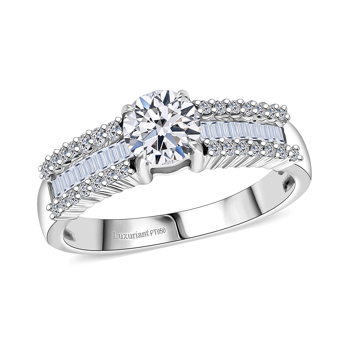 Luxuriant Lab Grown Diamond G SI 1.50 ctw Ring in Rhodium Over Sterling Silver (Size 10.0) image number 0