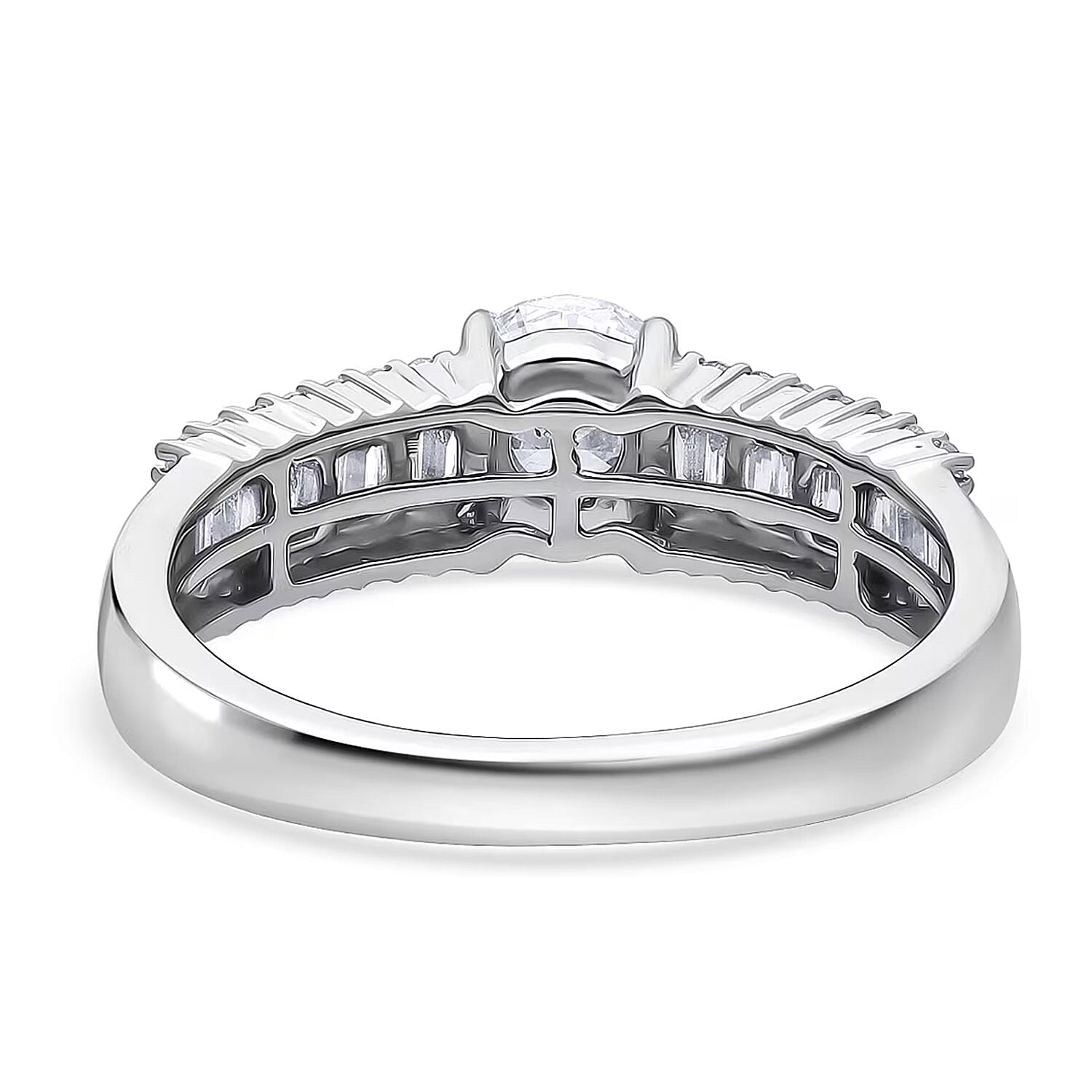 Luxuriant Lab Grown Diamond G SI 1.50 ctw Ring in Rhodium Over Sterling Silver (Size 10.0) (Del. In 10-12 Days)