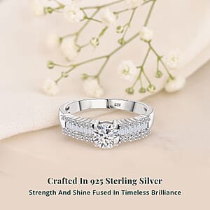 Luxuriant Lab Grown Diamond G SI 1.50 ctw Ring in Rhodium Over Sterling Silver (Size 6.0)