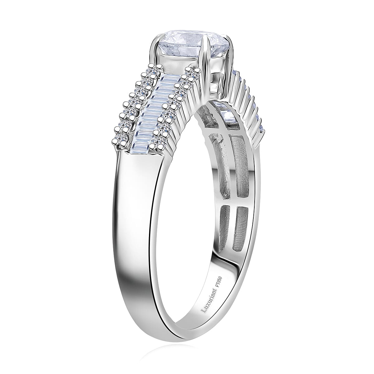 Luxuriant Lab Grown Diamond G SI 1.50 ctw Ring in Rhodium Over Sterling Silver (Size 7.0) image number 1