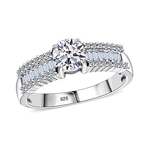 Luxuriant Lab Grown Diamond G SI 1.50 ctw Ring in Rhodium Over Sterling Silver (Size 8.0)