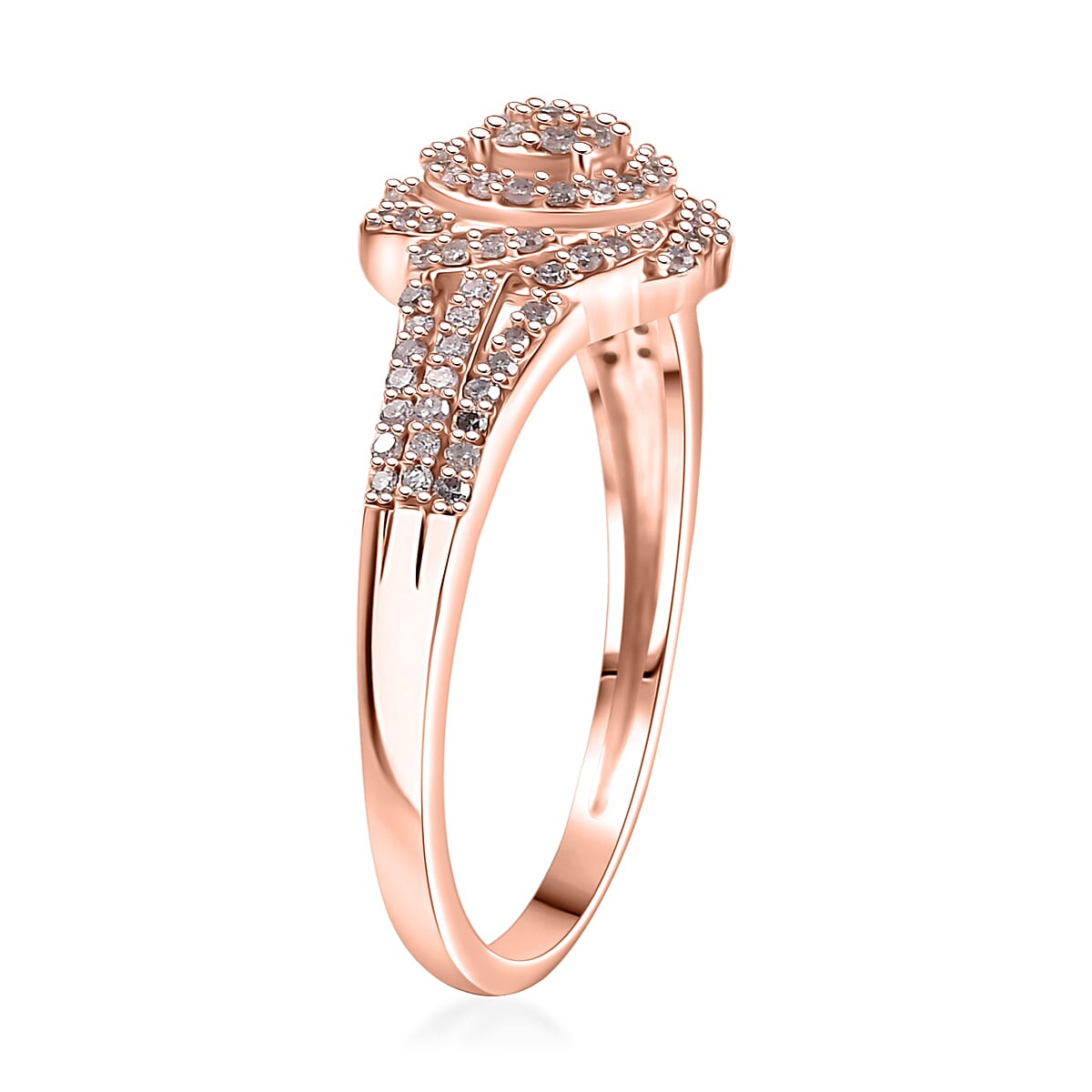 D'Joy Natural Pink Diamond (I3) Ring in 18K Vermeil RG Over Sterling Silver (Size 7.0) 0.33 ctw image number 3