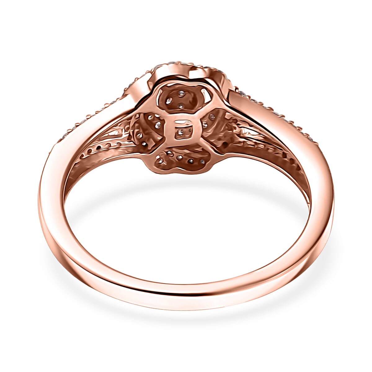 D'Joy Natural Pink Diamond (I3) Ring in 18K Vermeil RG Over Sterling Silver (Size 8.0) 0.33 ctw image number 4