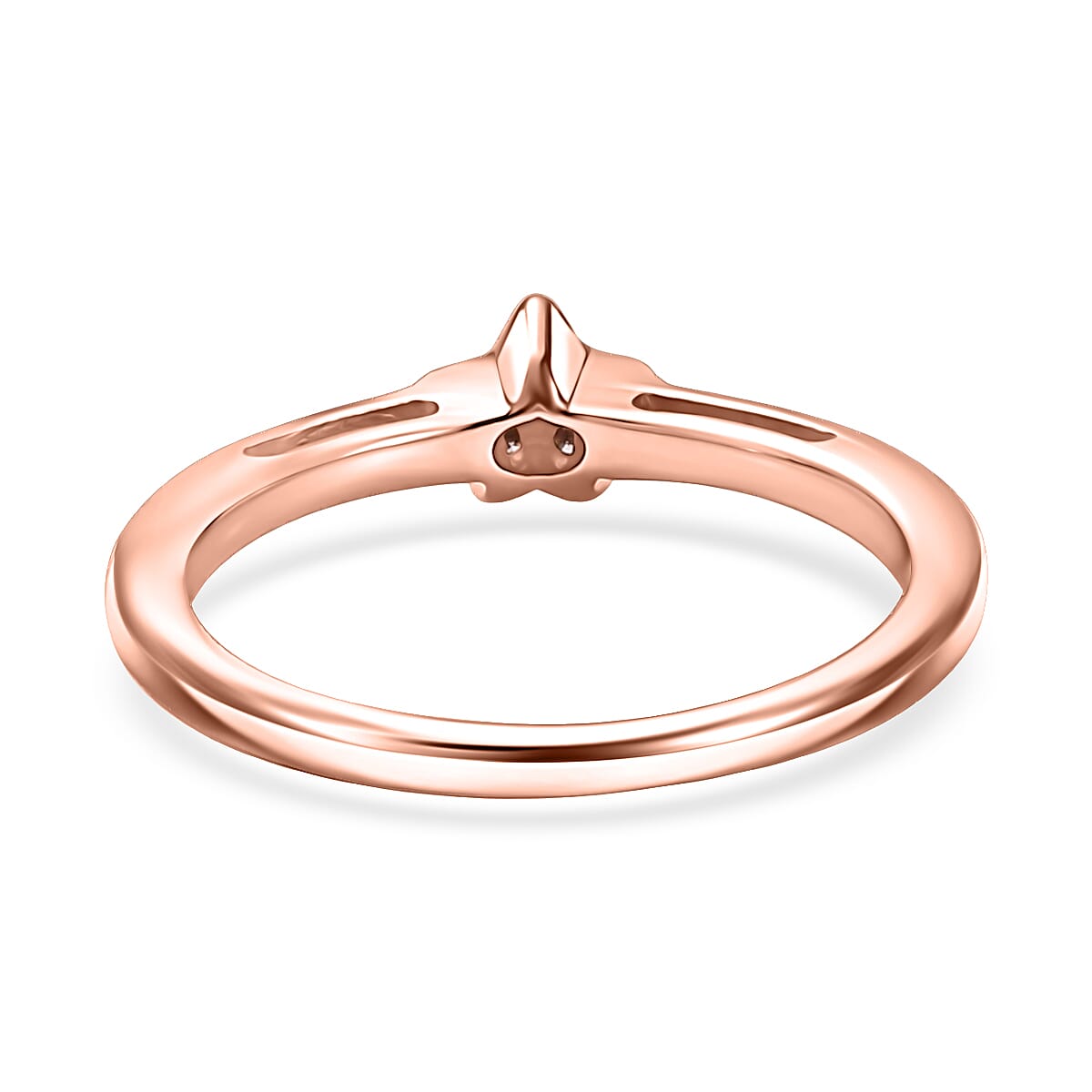 D'Joy Natural Pink Diamond Accent Star Ring in 18K Vermeil Rose Gold Over Sterling Silver (Size 10.0)