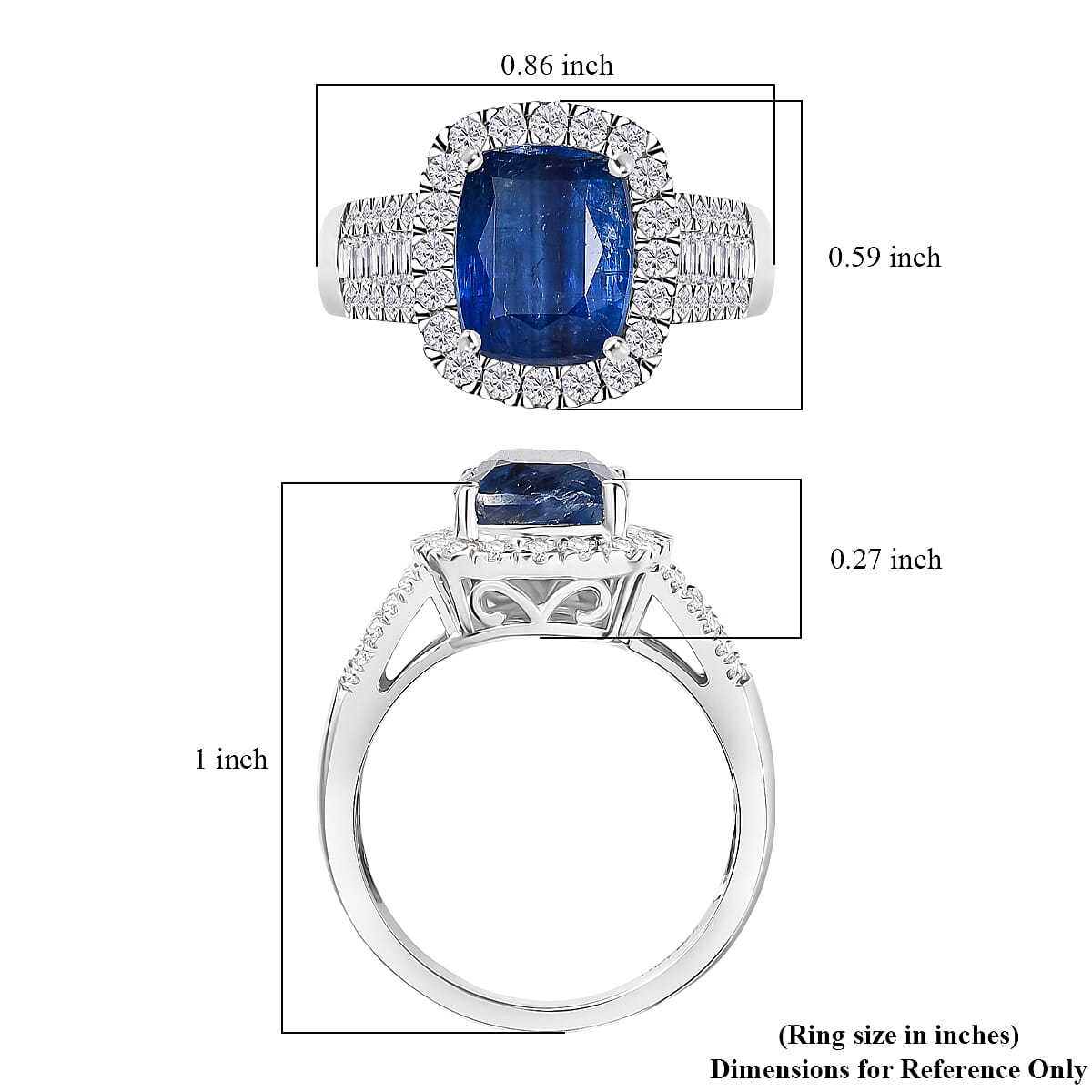 D'Joy Nilamani and Moissanite 4.50 ctw Midnight Majesty Ring in Rhodium Over Sterling Silver (Size 7.0) image number 5
