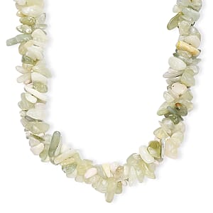 EverTrue Serpentine 380.00 ctw Chips Necklace in Platinum Bond 20 Inches
