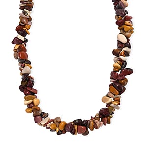 EverTrue Mookite 360.00 ctw Chips Necklace in Platinum Bond 20 Inches