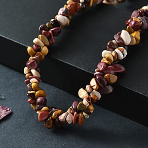 EverTrue Mookite 360.00 ctw Chips Necklace in Platinum Bond 20 Inches