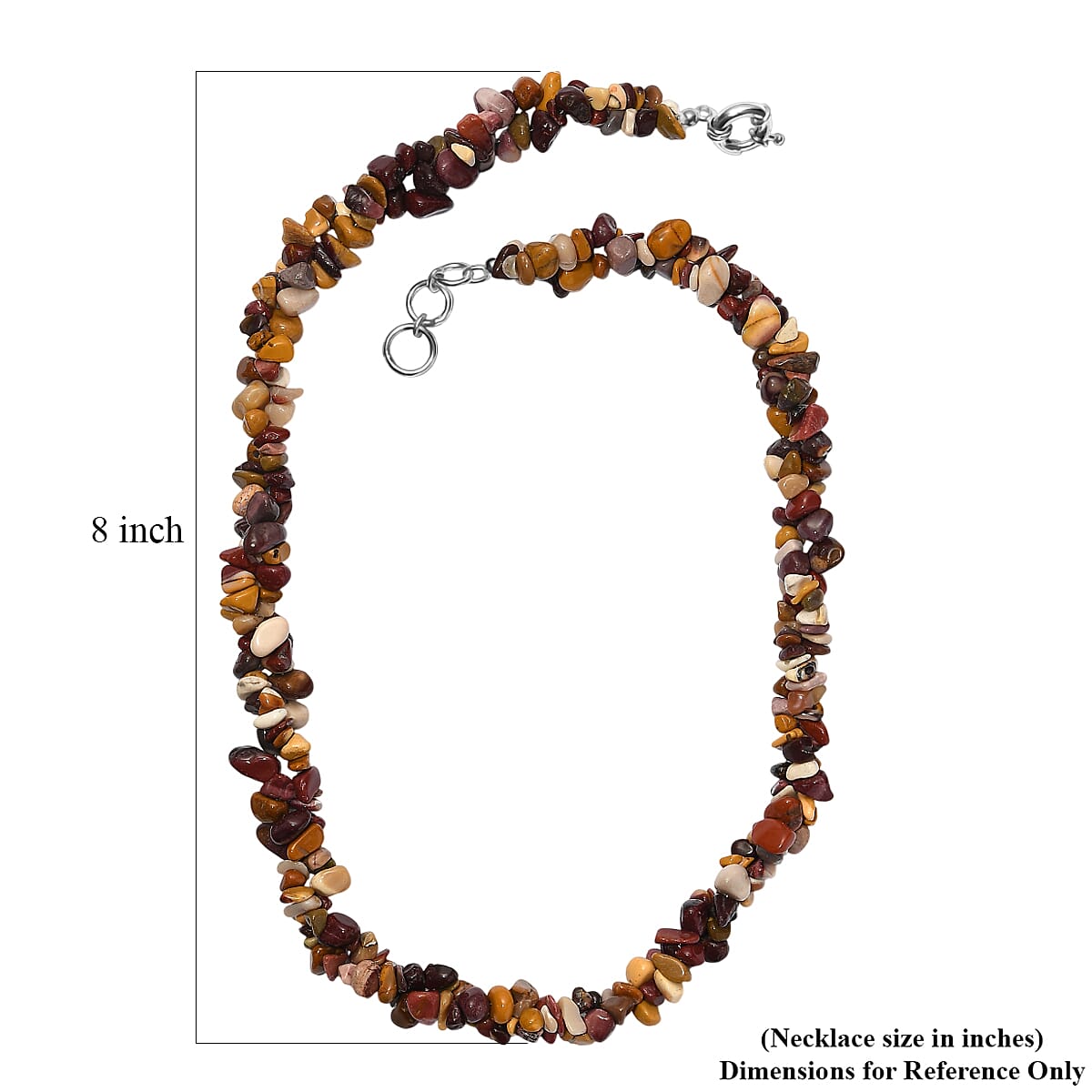 EverTrue Mookite 360.00 ctw Chips Necklace in Platinum Bond 20 Inches image number 5