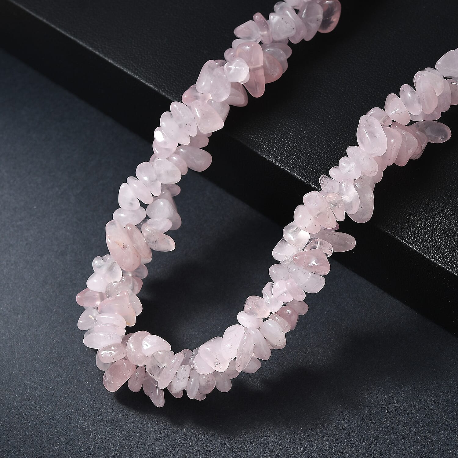EverTrue Serpentine 380.00 ctw Chips Necklace in Platinum Bond 20 Inches