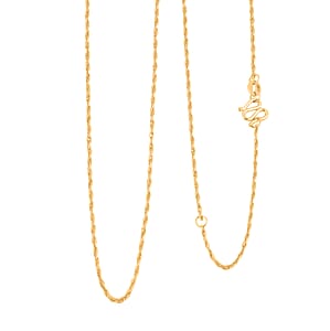 Rope Chain Necklace in 24K Yellow Gold 2.90 Grams 20 Inches