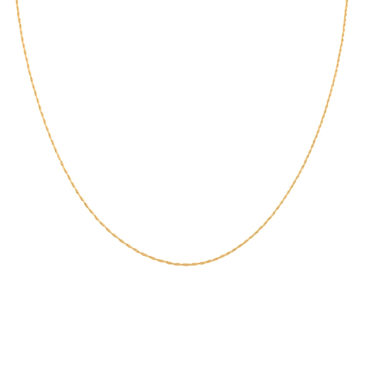Rope Chain Necklace in 24K Yellow Gold 2.90 Grams 20 Inches image number 2