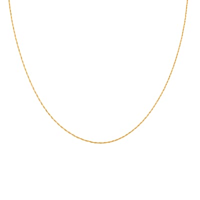 Rope Chain Necklace in 24K Yellow Gold 2.90 Grams 20 Inches