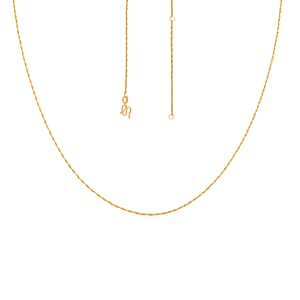 Rope Chain Necklace in 24K Yellow Gold 2.90 Grams 20 Inches