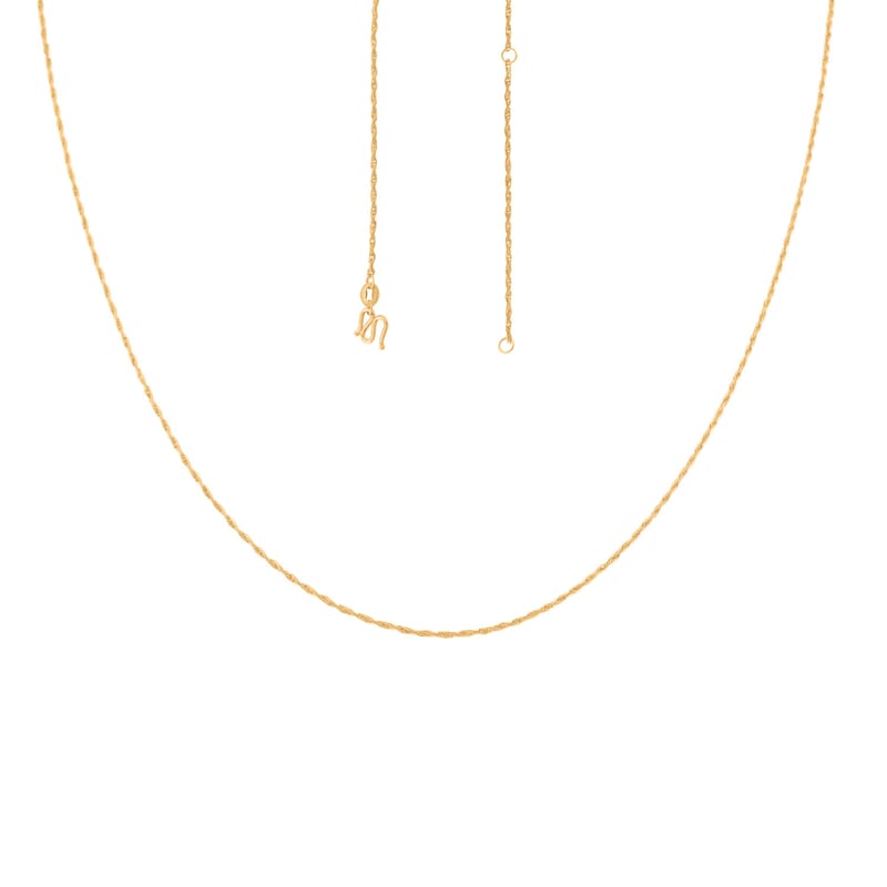 Rope Chain Necklace in 24K Yellow Gold 2.90 Grams 20 Inches