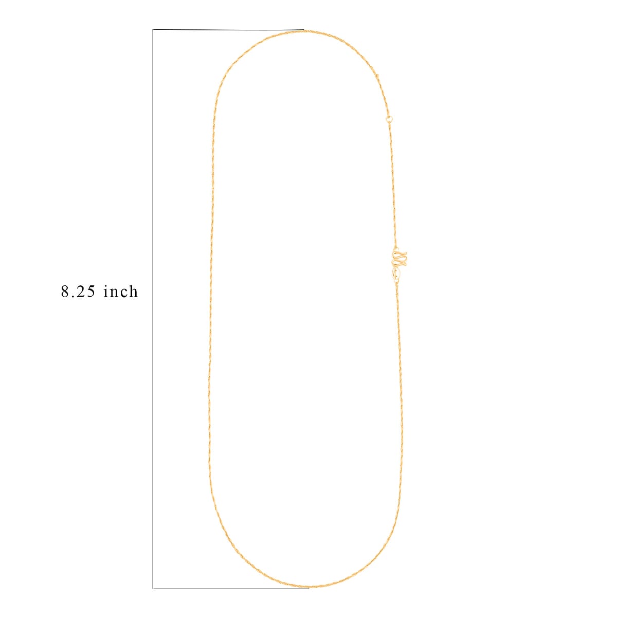 Rope Chain Necklace in 24K Yellow Gold 2.90 Grams 20 Inches image number 5