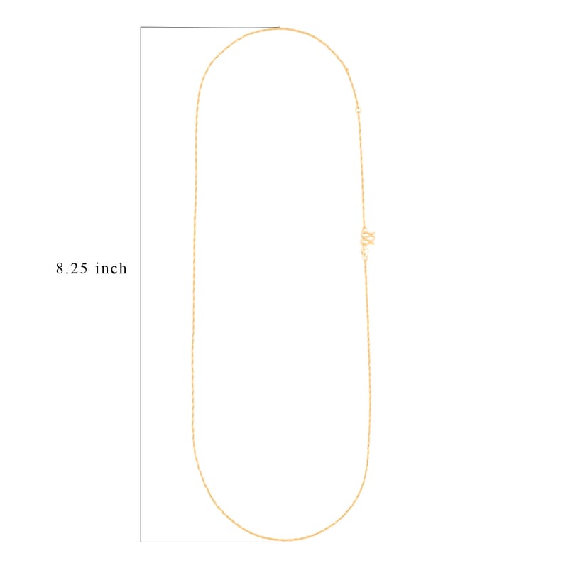 Rope Chain Necklace in 24K Yellow Gold 2.90 Grams 20 Inches