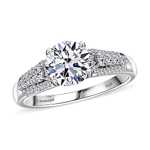 Luxuriant Lab Grown Diamond G-H SI 2.00 ctw Ring in Rhodium Over Sterling Silver (Size 6.0)