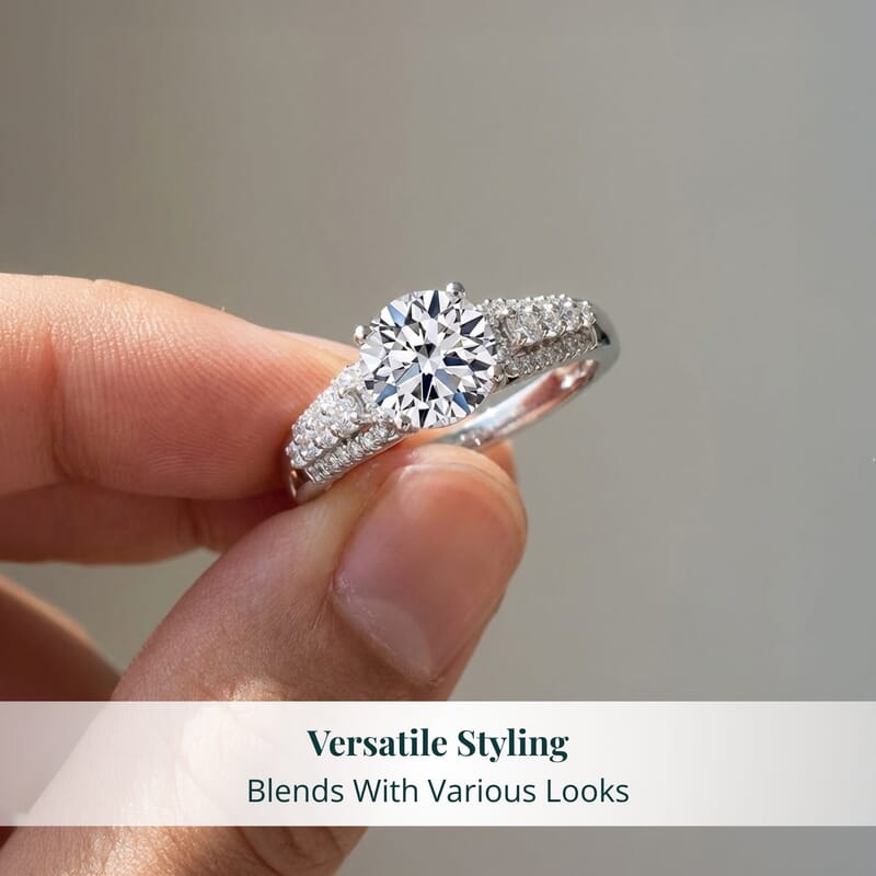 Luxuriant Lab Grown Diamond Ring in Rhodium Over Sterling Silver 2.00 ctw (Size 8.0)