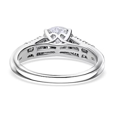 Luxuriant Lab Grown Diamond Ring in Rhodium Over Sterling Silver 2.00 ctw (Size 8.0)