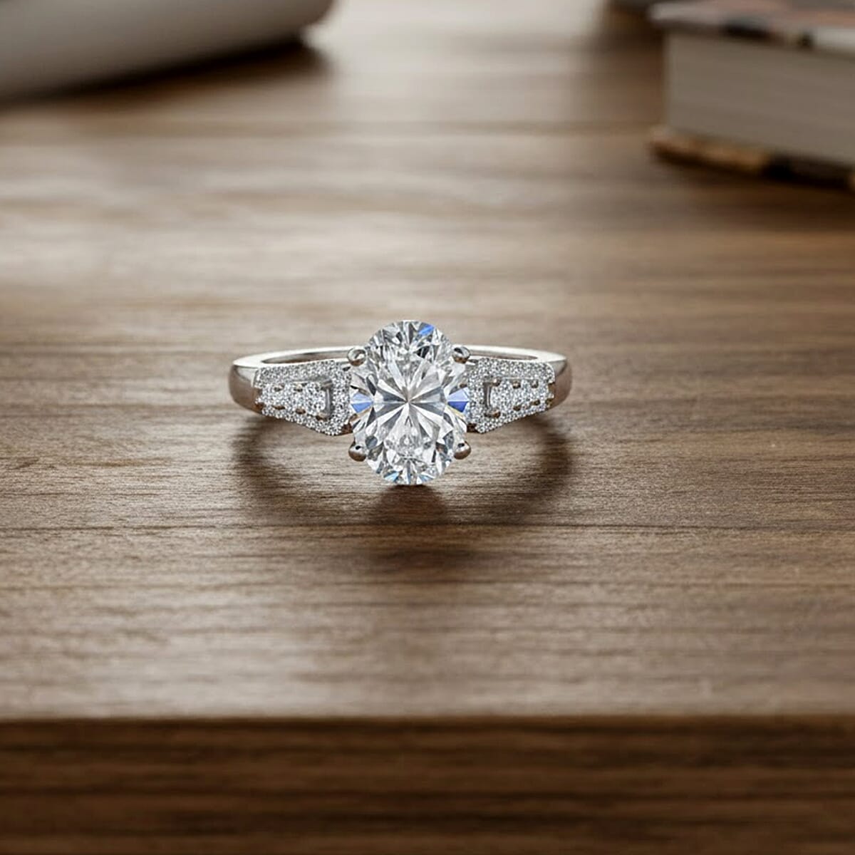 Luxuriant Lab Grown Diamond G-H SI 2.00 ctw Quiet Brilliance of Celestial Light Ring in Rhodium Over Sterling Silver (Size 7.0) image number 1